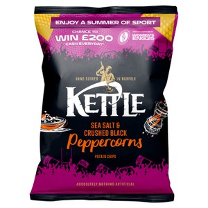 KETTLE Chips Sea Salt & Crushed Black Peppercorns