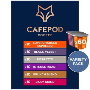 CafePod Variety Pack Nespresso Compatible Aluminium Coffee Pods