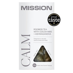 MISSION Calm Rooibos Tea Bags with Cocoa Nibs + Ashwagandha