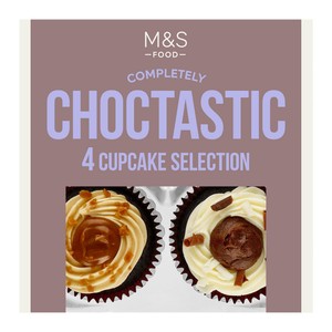 M&S 4 Chocolate & Caramel Cupcakes