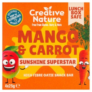 Creative Nature Mango & Carrot Kids snack bar Multipack