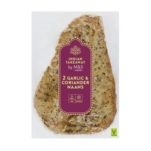 M&S 2 Garlic & Coriander Naans