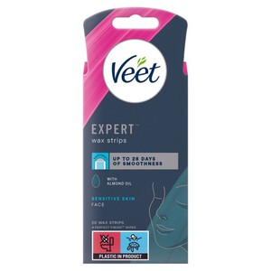 Veet Expert Wax Strips Face Sensitive Skin Hair Removal