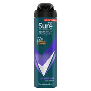 Sure Men 72hr Nonstop Protection Active Dry Antiperspirant Deodorant