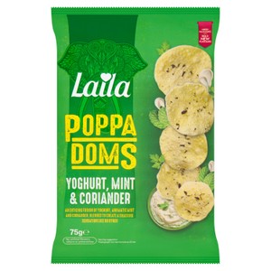 Laila Mini Poppadoms Yoghurt  Mint & Coriander
