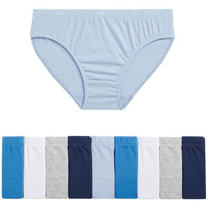M&S Boys 10pk Pure Cotton Briefs, 5-6 Years, Blue