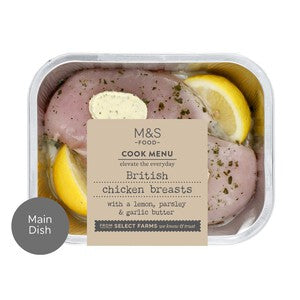 M&S Cook Menu 2 Lemon & Garlic Chicken Breasts