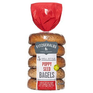 Fitzgeralds Poppy Seeded Sliced Bagels