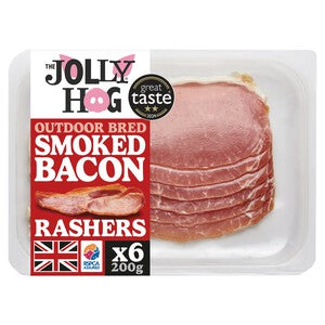 The Jolly Hog 6 Smoked Dry Cured Back Bacon Rashers