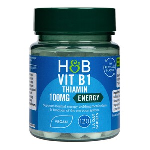 Holland & Barrett Vitamin B1 Thiamin 100mg Vegan Tablets