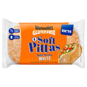 Warburtons GF 4 Soft White Pittas