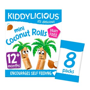 Kiddylicious Original Mini Coconut Rolls Baby Snacks Multi