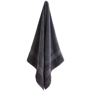 M&S Super Soft Pure Cotton Antibacterial Bath Towel, Charcoal