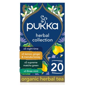 Pukka Organic Herbal Tea Collection, 4 Best Seller Flavours x20 Tea Bags