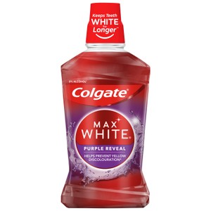 Colgate Max White Purple Reveal Teeth Whitening Mouthwash Alcohol Free