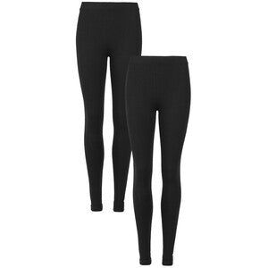 M&S Collection 2pk Leggings, Size 12, Black/Black