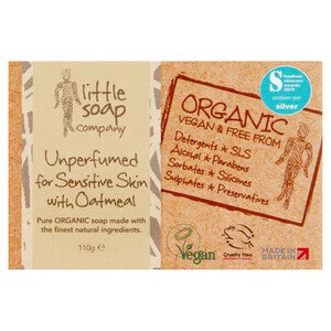 Little Soap Company Organic Bar Soap Unperfumed for Sensitive Skin