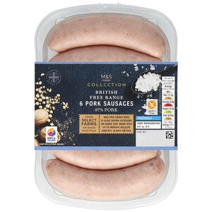 M&S Collection 6 Free Range Pork Sausages