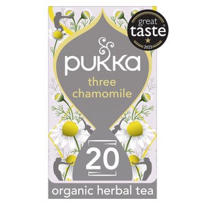 Pukka Organic Three Chamomile Tea x20 Home-Compostable Herbal Tea Bags