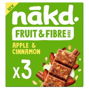 nakd. Fruit & Fibre Apple & Cinnamon Bars Multipack
