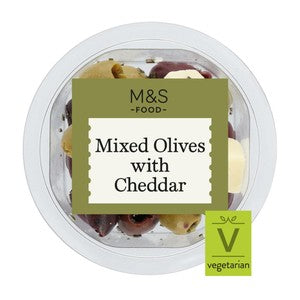M&S Mixed Olives With Cheddar & Rosemary Pot