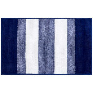 M&S Bobble Striped Bath Mat, Navy