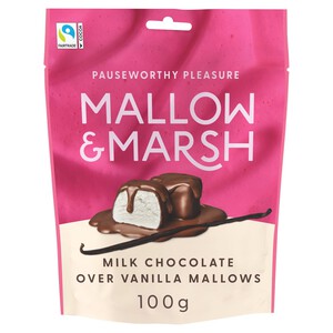 Mallow & Marsh Vanilla Marshmallows Coated in Milk Chocolate