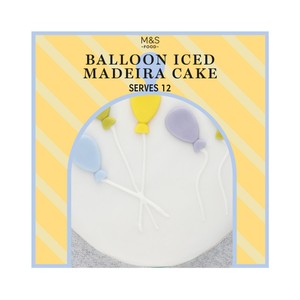 M&S Balloon Iced Madeira Cake