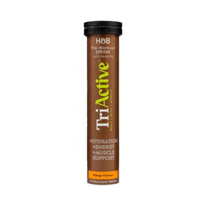 TriActive Pre-Workout Electrolyte Drink "with Benefits" Effervescent Mango