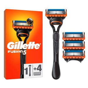 Gillette Fusion 5 Manual Razor Starter Pack with 4 Blades