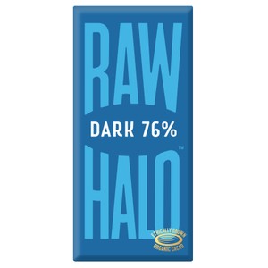 Raw Halo Dark 76% Organic Vegan Chocolate Bar