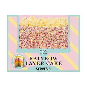 M&S Rainbow Layer Cake