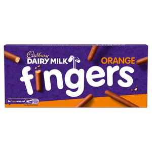 Cadbury Dairy Milk Fingers Milk Chocolate Orange Biscuits