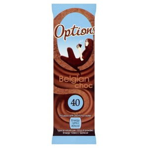 Options Belgian Hot Chocolate Sachet