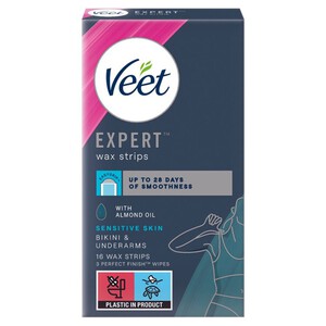 Veet Expert Wax Strips Bikini & Underarm Sensitive