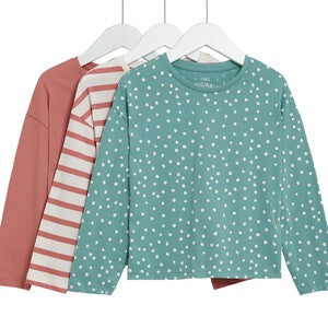 M&S Pure Cotton Semi Plain Tops,  6-7 Years