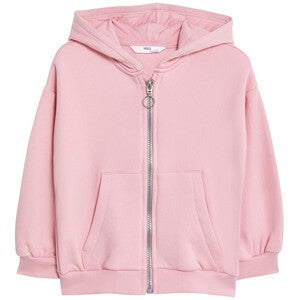 M&S Girls Cotton Rich Plain Hoodie, 3-4 Years, Light Pink