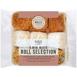 M&S 9 Mini Mixed Roll Selection