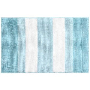 M&S Collection Bobble Striped Bath Mat, Duck Egg