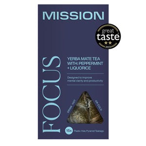 MISSION Focus Yerba Mate Tea Bags with Peppermint + Liquorice