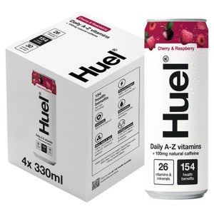 Huel Daily A-Z Cherry & Raspberry Sparkling Multivitamin Energy Drink