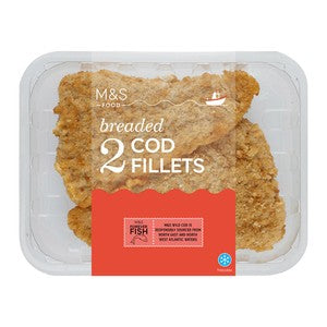 M&S 2 Breaded Cod Fillets