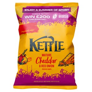KETTLE Chips Mature Cheddar & Red Onion