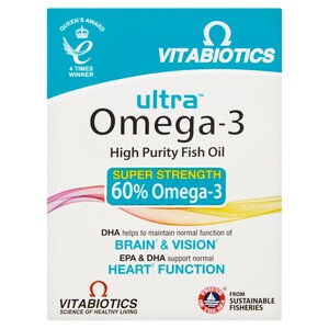 Vitabiotics Ultra Omega 3 60% High Purity Fish Oil Capsules