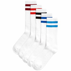 M&S Hoop Sports Socks, Size 6-8.5, White