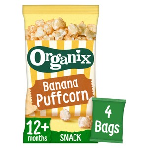 Organix Banana Puffcorn Toddler Snacks Multipack 12 months+