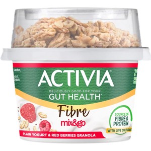 Activia Raspberry & Chia Seed Museli Breakfast Pot Low Fat Yoghurt
