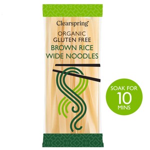 Clearspring Organic Gluten Free 100% Brown Rice Wide Noodles