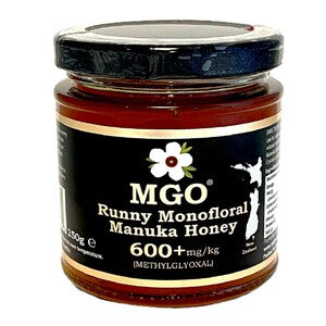 MGO Monofloral Runny Manuka Honey 600+ mg/kg Methylglyoxal