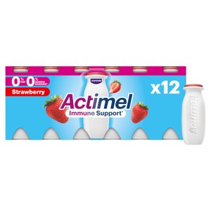 Actimel Strawberry 0% Added Sugar Fat Free Yoghurt Drink